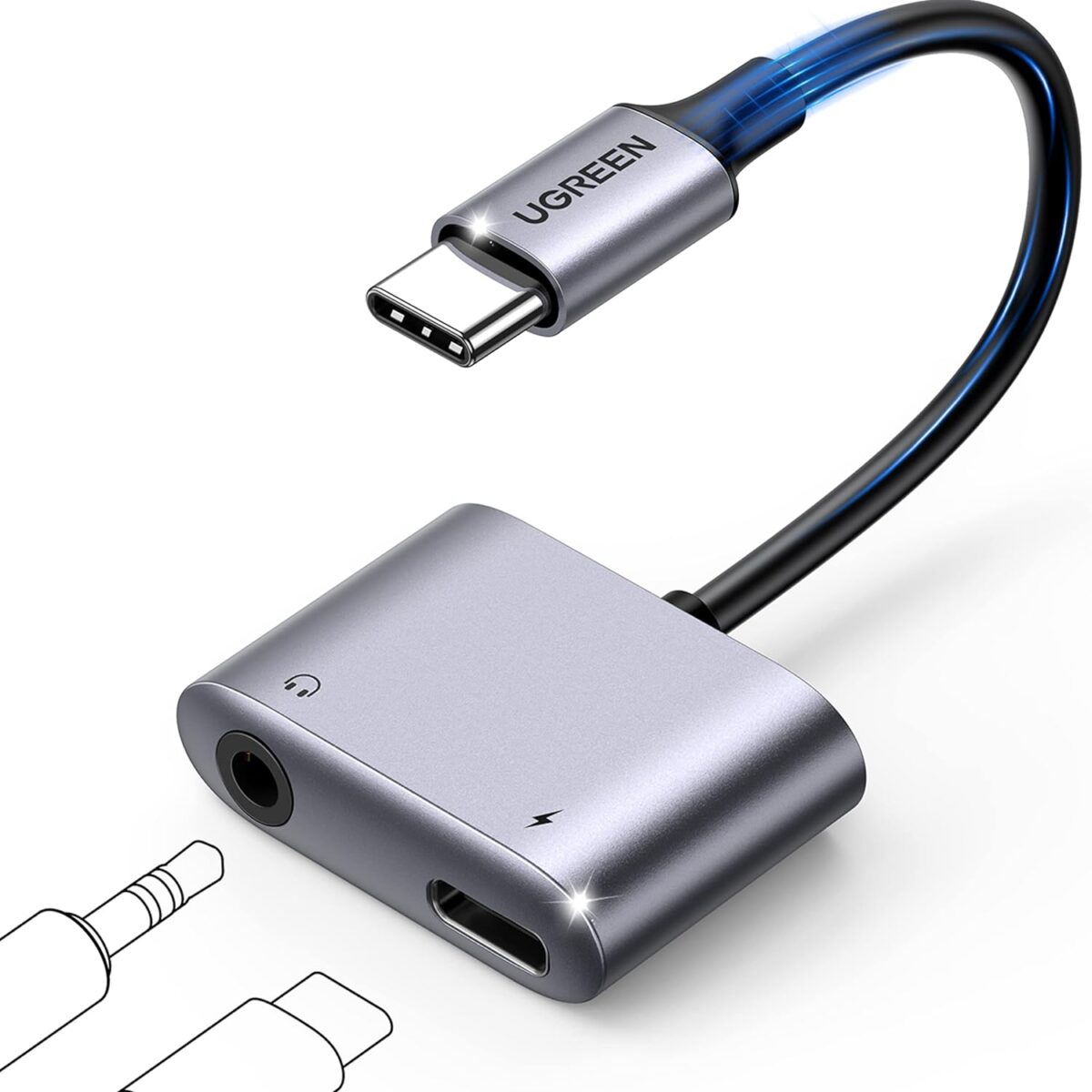 UGREEN USB C to 3.5mm Headphone and Charger Adapter  60164