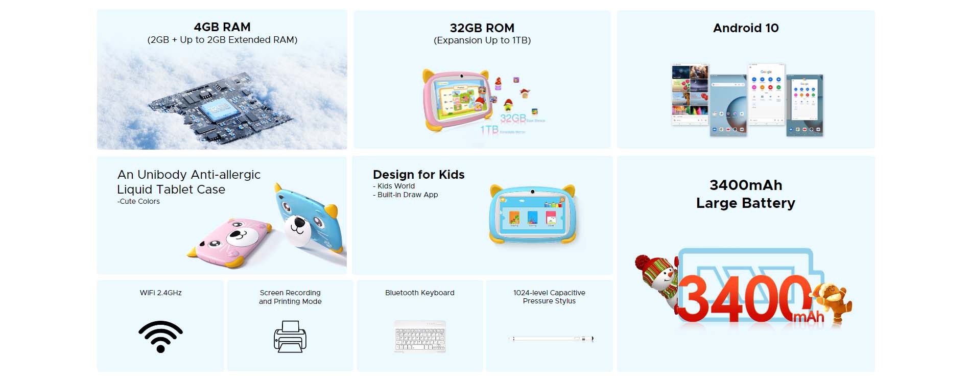 DOOGEE U7 Kids Tablet