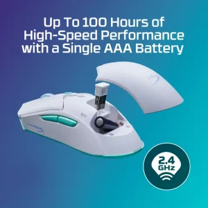 HyperX Pulsefire Haste 2 Core Wireless Mouse  - White - 8R2EAA - Image 2