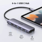 UGreen 6 in 1USB-C Multifunction Adapter (3 x USB-A / HDMI / 1 x SD Card Slot / 1 x TF Card Slot / CM195) [ 70410 ]
