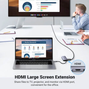 UGreen 6 in 1USB-C Multifunction Adapter (3 x USB-A / HDMI / 1 x SD Card Slot / 1 x TF Card Slot / CM195) [ 70410 ]