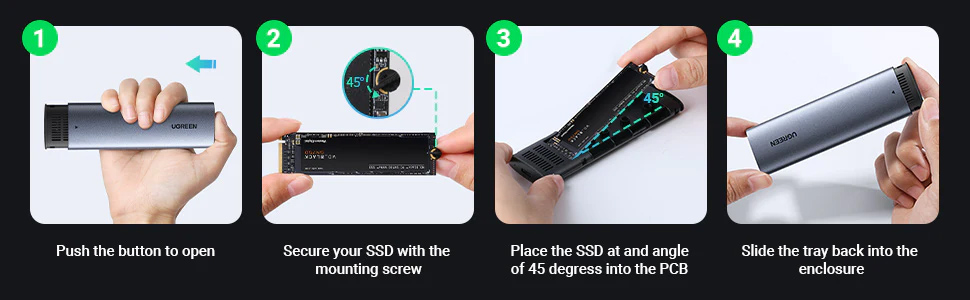 UGreen CM400 10Gbps M.2 NVMe SATA Enclosure [ 10902 ]