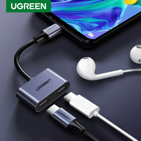UGreen 2-In-1 USB Type-C to Type-C Headphone & Charger Adapter [ 60165 ]