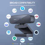 Aukey 1080P Webcam (2.0 Megapixels / USB / Dual Stereo Microphones) [ PC-W3 ]