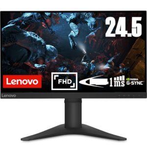 Lenovo G25-10 25" FHD Gaming Monitor | TN Panel | 144 Hz |1 ms | HMDI | DP - Black