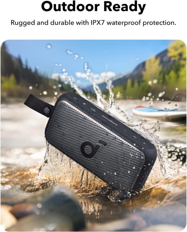 Anker Soundcore Motion 300 Bluetooth Speaker, Wireless Hi-Res Portable BassUp Outdoor IPX7 Waterproof , Bluetooth 5.3, 30W Stereo Sound, 13H Long Battery Life - Black - Image 4