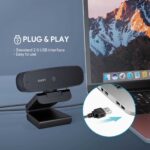 Aukey 1080P Webcam (2.0 Megapixels / USB / Dual Stereo Microphones) [ PC-W3 ]