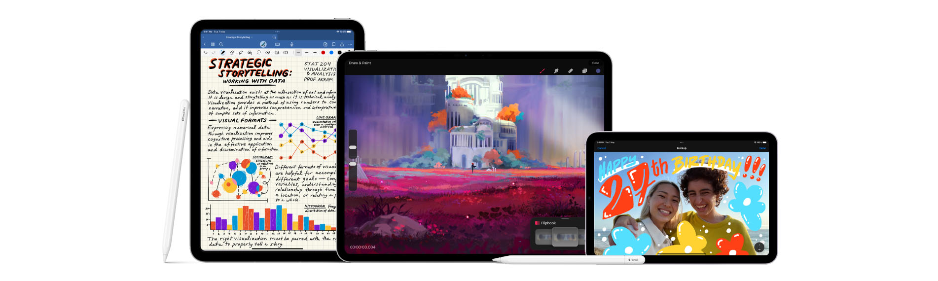 Apple Pencil Pro for iPad (Pro M4 / Air M2 / mini A17 Pro) [ MX2D3AM/A ]