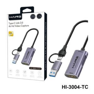 Haing USB-C And USB-A 3.0 HDMI Capture 4k 30Hz [ Hi-3004-TCH ]