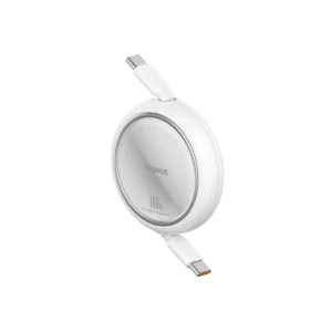 Baseus Free2Draw Mini Retractable 1m USB-C To USB-C 100W Cable White P10364500211 - Image 4