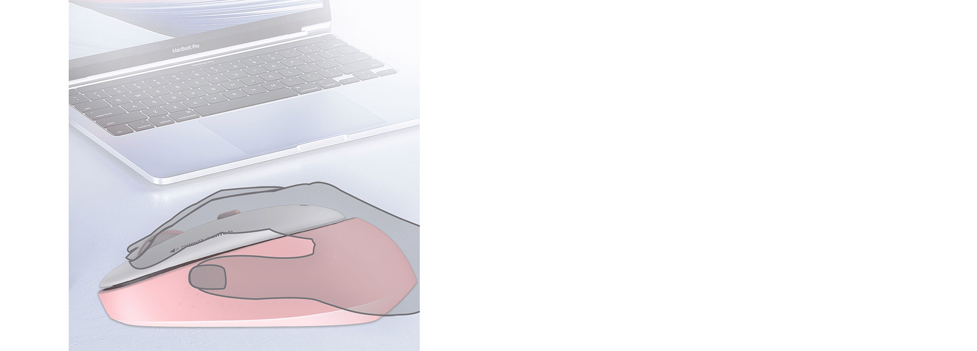 Meetion 2.4g Wireless Office Mouse (Silent Switch / Pink) [ R571 ]