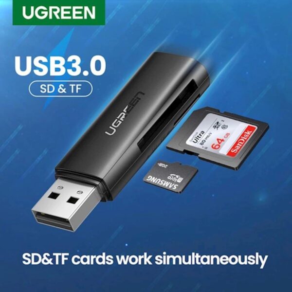 UGreen USB 3.0 Multifunction Card Reader (MicroSD / SD Memory Card) [ 60722 ]