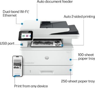 HP LaserJet Pro MFP 4103fdw Printer - Print, copy, scan, fax  2Z629A - Image 3
