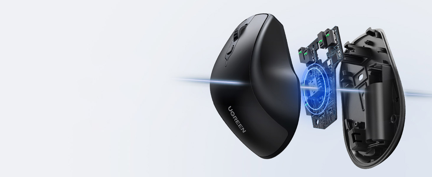 UGreen Ergonomic Wireless Bluetooth Mouse MU101 90395