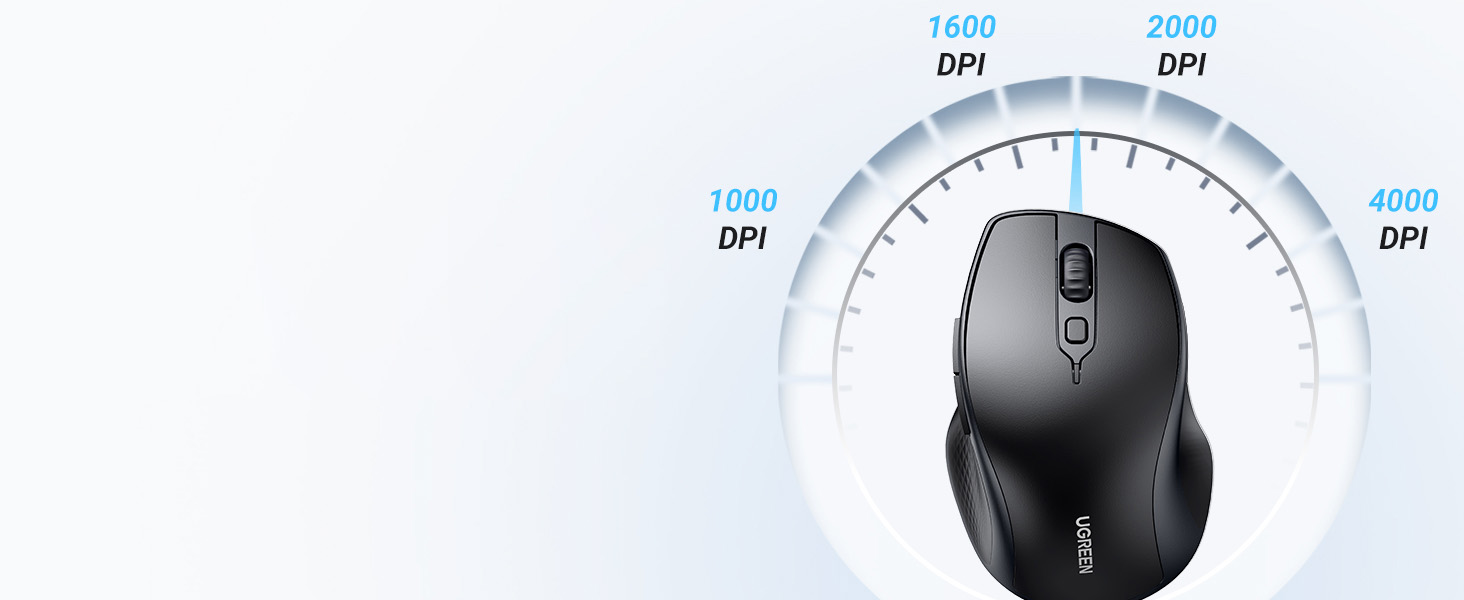 UGreen Ergonomic Wireless Bluetooth Mouse MU101 90395