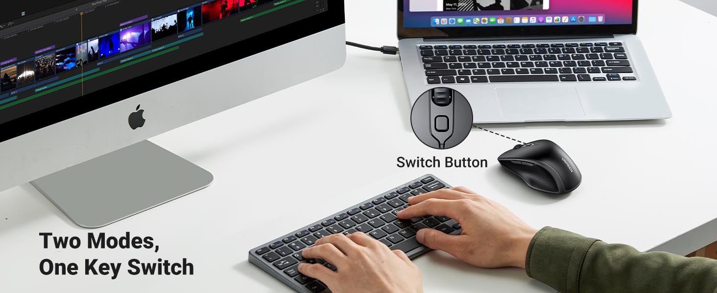 UGreen Ergonomic Wireless Bluetooth Mouse MU101 90395
