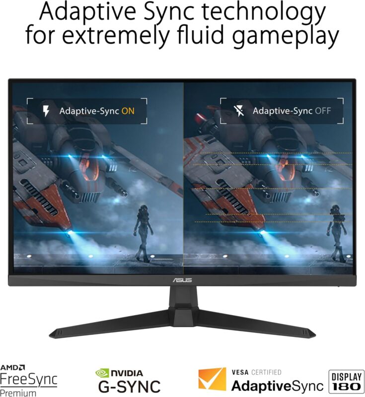 ASUS TUF Gaming Monitor – 24" | FHD | 180Hz | IPS | 1ms (GTG) | G-Sync compatible | 99% sRGB -  VG249Q3A - Image 5