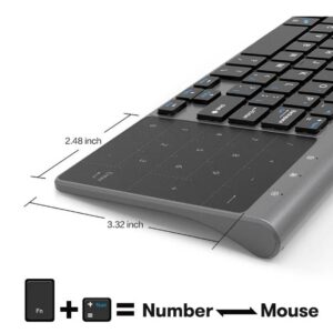Wireless Keyboard Touchpad/Numeric built-in