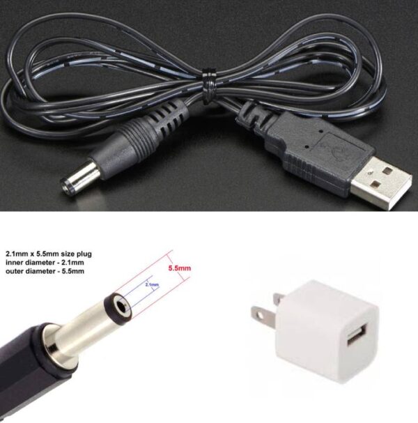 USB-A to 2.1X5.5MM 