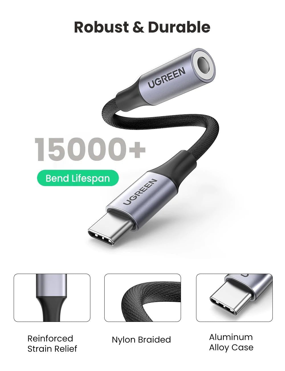 UGreen Type-C to 3.5mm Audio Adapter AV161 80154