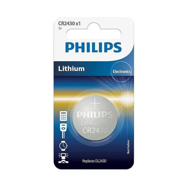 Philips Lithium Cell Button Batteries CR2430