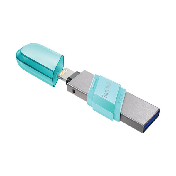 SanDisk iXpand Flash Drive Flip 128GB For iPad, iPhone (Ice Mint) [ SDIX90N-128G-GN6NJ ]