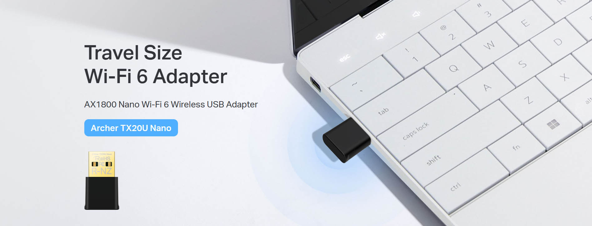 TP-Link AX1800 Nano Wi-Fi 6 Wireless USB Adapter [ Archer TX20U Nano ]