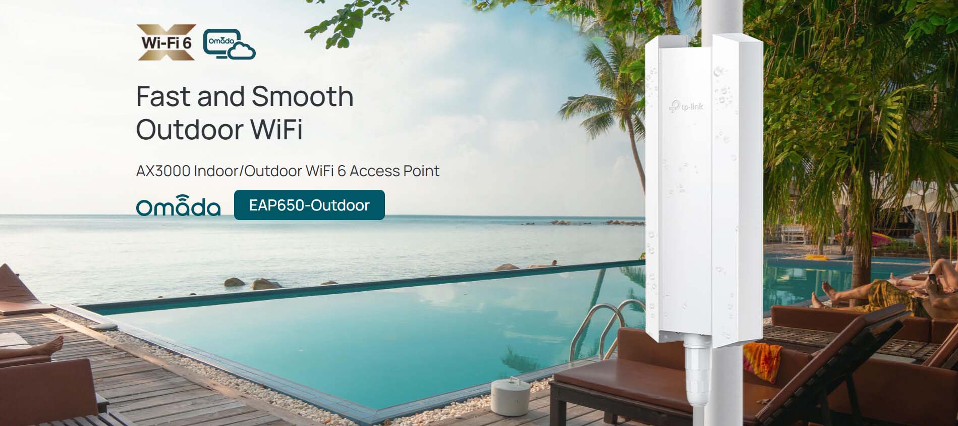 TP-Link AX3000 Indoor/Outdoor WiFi 6 Access Point [ EAP650-Outdoor ]