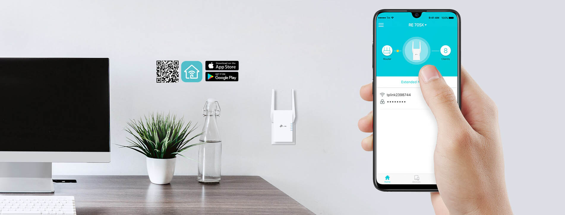 TP-Link AX3000 Mesh WiFi 6 Extender [ RE705X ]