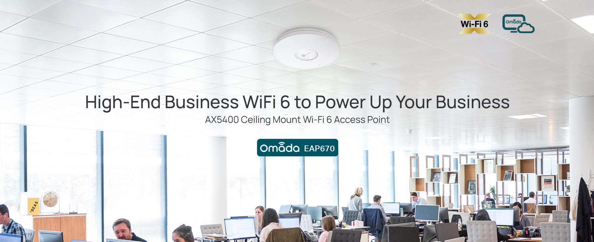 TP-Link AX5400 Ceiling Mount WiFi 6 Access Point [ EAP670 ]