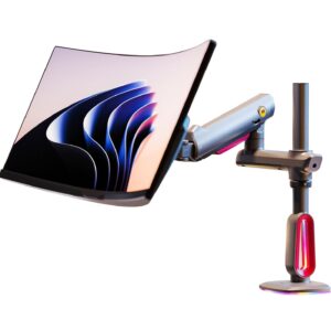 NB NORTH BAYOU L70 Gaming Monitor-Arm RGB Desk Mount - 32-inch up to 60-inch -  VESA 75/100 mm - Heavy Duty Stand Load up to 20 kg - Image 2