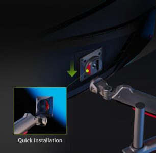 NB NORTH BAYOU L70 Gaming Monitor-Arm RGB Desk Mount - 32-inch up to 60-inch -  VESA 75/100 mm - Heavy Duty Stand Load up to 20 kg - Image 6
