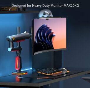 NB NORTH BAYOU L70 Gaming Monitor-Arm RGB Desk Mount - 32-inch up to 60-inch -  VESA 75/100 mm - Heavy Duty Stand Load up to 20 kg - Image 7