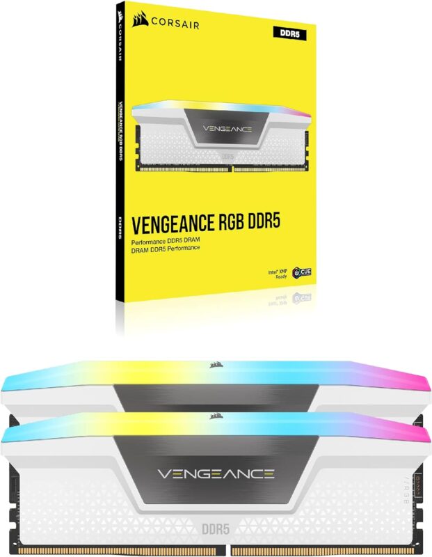 CORSAIR VENGEANCE 2x32GB RAM  CL32 Memory Kit RGB — White - CMH64GX5M2B6400C32W - Image 5