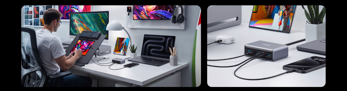 Anker Prime Charger (200W / 6-Ports / GaN) Supercharged Multi-Port Desktop Charging Station [ A2683341 ]