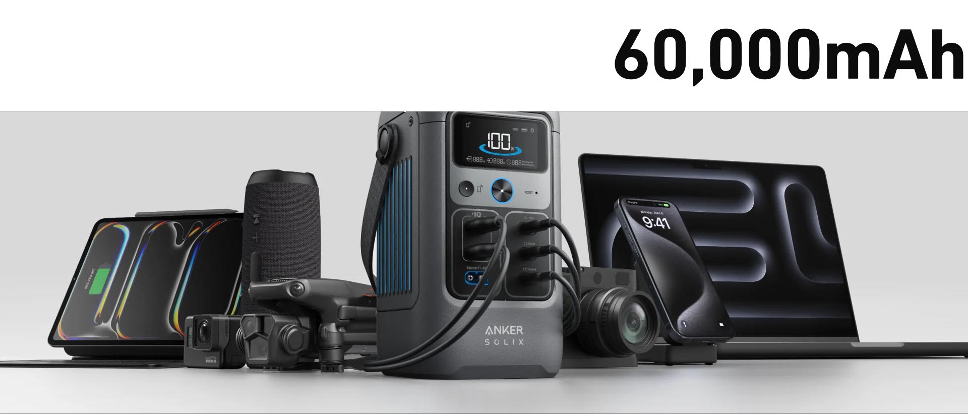 Anker SOLIX C200 DC (60000mAh (192Wh) / 200W) Portable Power Station [ A17270Z1 ]