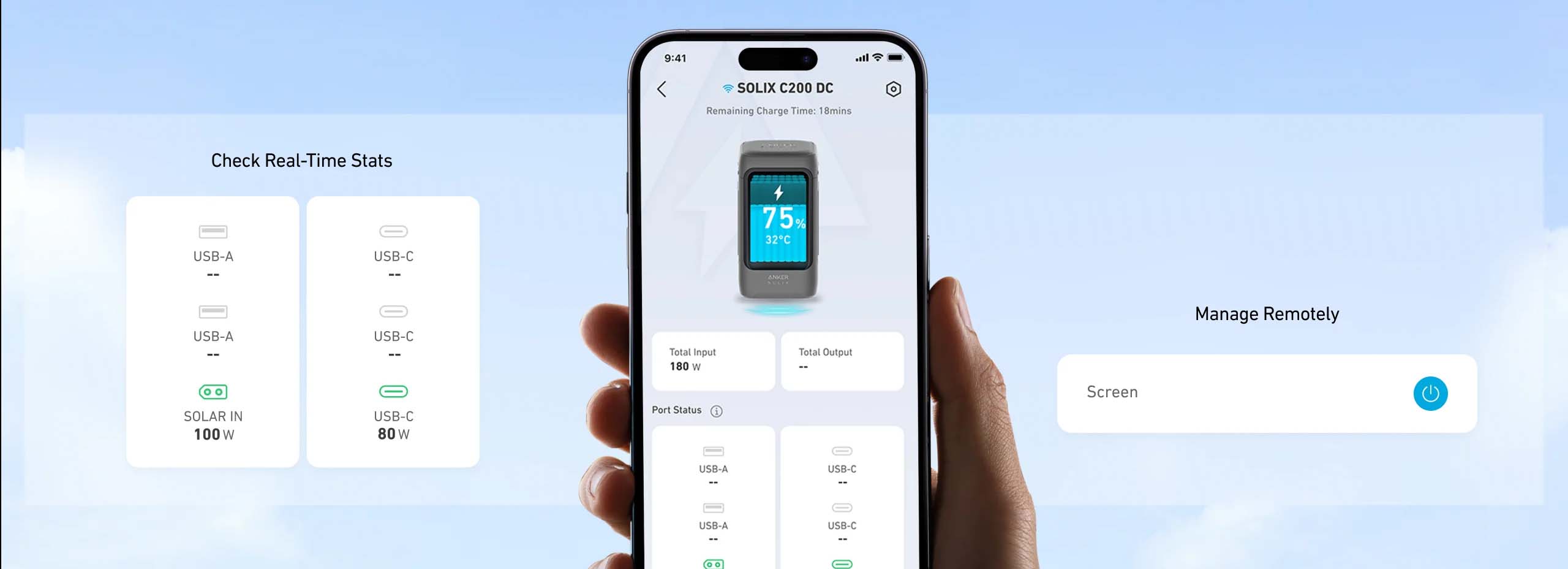 Anker SOLIX C200 DC (60000mAh (192Wh) / 200W) Portable Power Station [ A17270Z1 ]