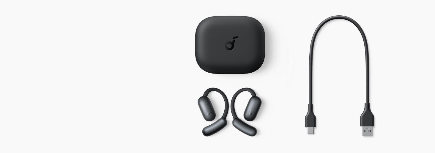Anker Soundcore AeroFit 2 Adjustable Open-Ear Wireless Earbuds Black [ A3874H11 ]