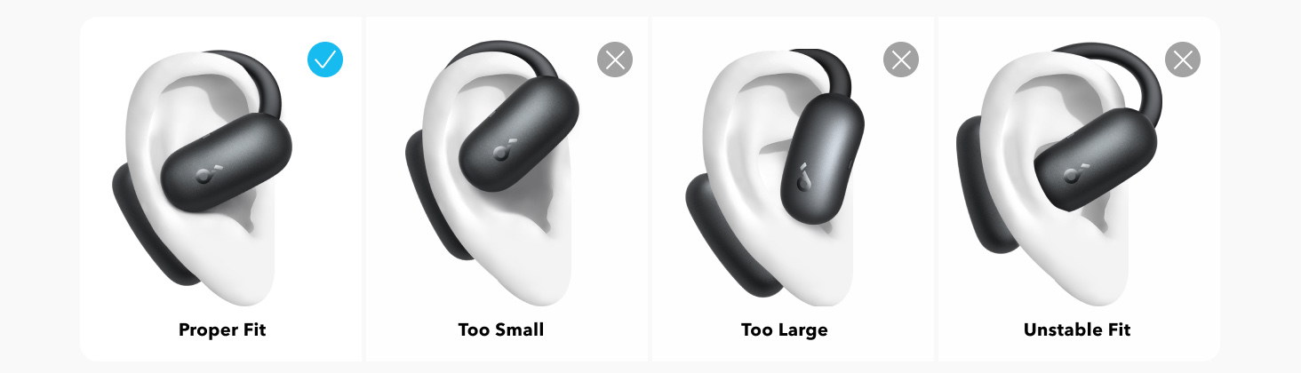 Anker Soundcore AeroFit 2 Adjustable Open-Ear Wireless Earbuds Black [ A3874H11 ]