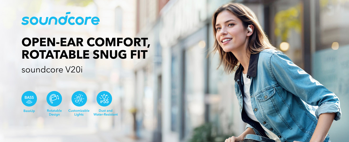 Anker Soundcore V20i Open-Ear Earbuds White [ A3876H21 ]