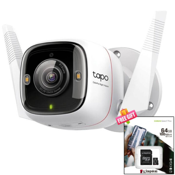 tp-link Tapo C325WB ColorPro 2K QHD Outdoor Camera + Free 64GB memory card
