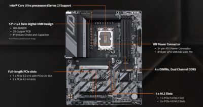 GIGABYTE Z890 UD - DDR5 - LGA1851 socket - ATX Form Factor - Image 3