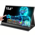 Portable Monitor 15.6" Touch Screen Size | FHD | Speakers | IPS | leather case - 60Hz | Type-C / HDMI