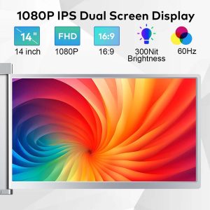 Portable Screen Monitor 14 inch 2 Screens with USB-C or USB-A Monitor Extender FOPO S400 - Image 6