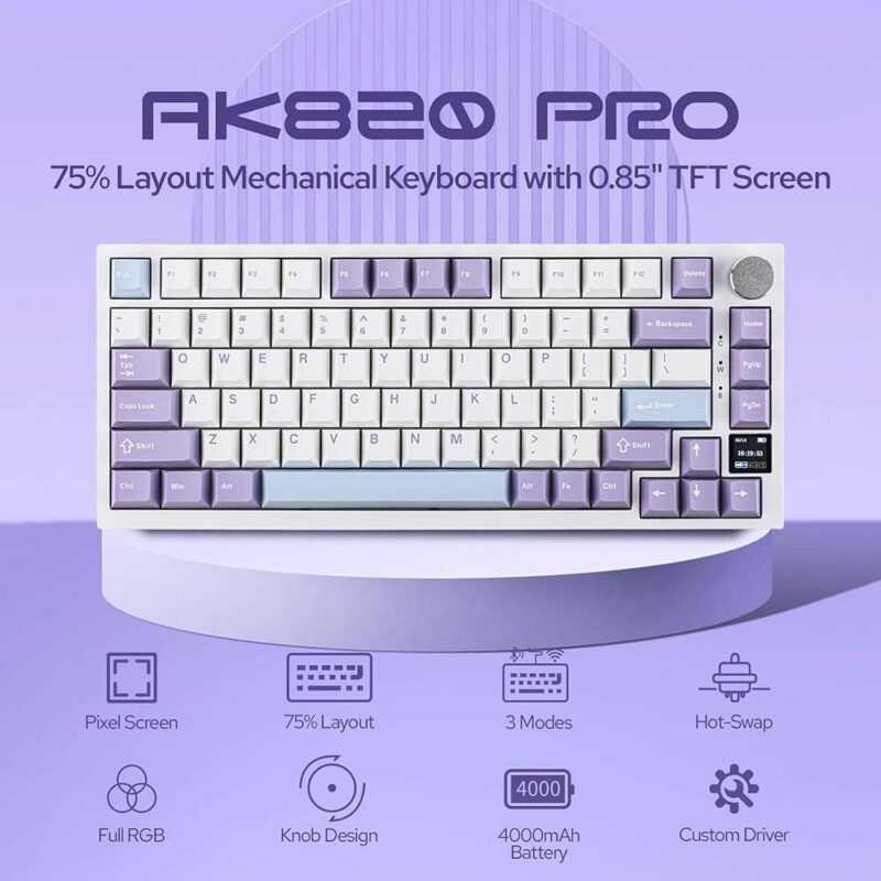 Ajazz AK820 Pro Purple