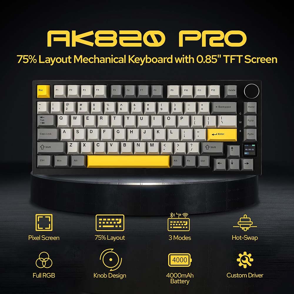 Ajazz AK820 Pro Gray