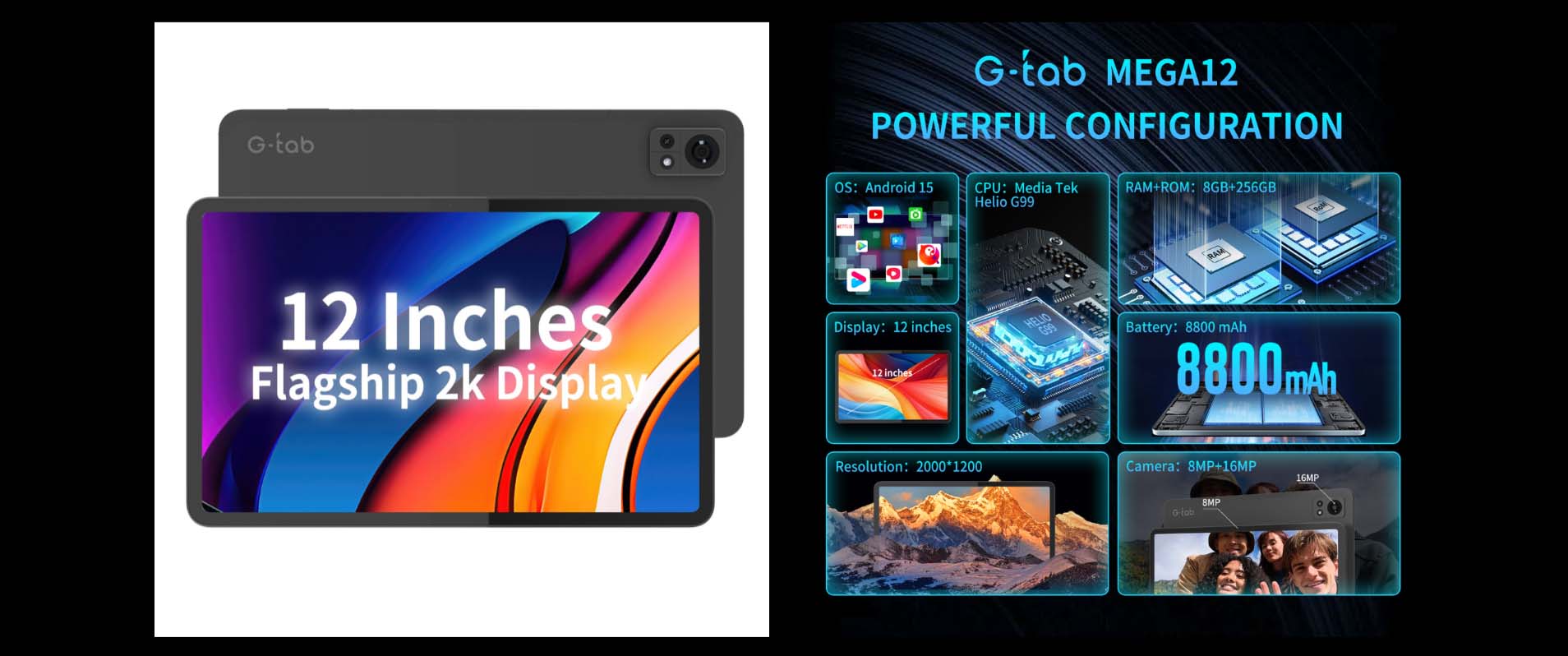 G-Tab Mega 12 Tablet