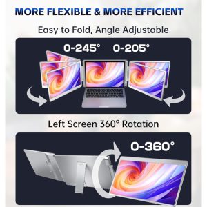 15.6" Portable Tri-screen Monitor 