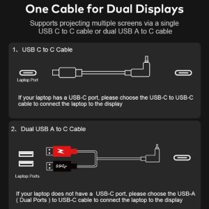 16" Portable Tri-screen Monitor 