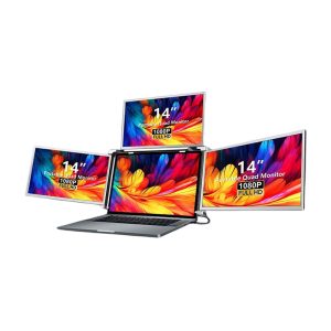 14″ Portable Tri-screen Monitor for Laptop (IPS / 1080P / Type-C) [ S780 ]